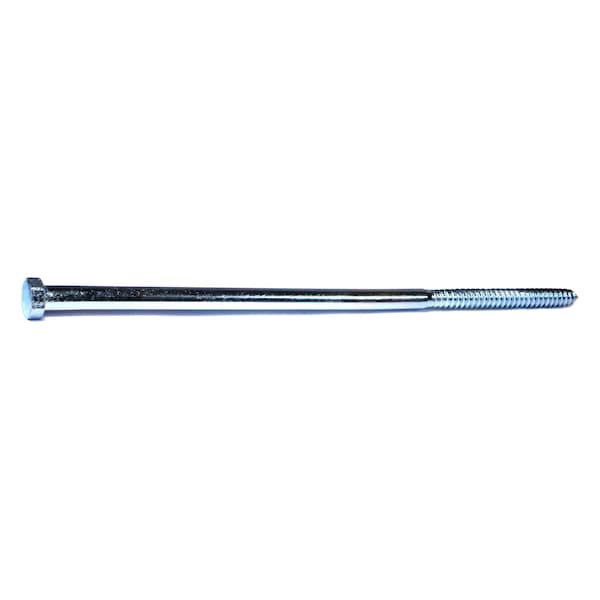 Midwest Fastener Lag Screw, 5/8 in, 18 in, Steel, Zinc Plated Hex Hex Drive, 10 PK 09863 - main